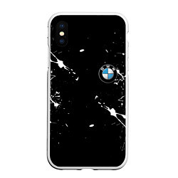 Чехол iPhone XS Max матовый BMW, цвет: 3D-белый