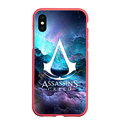 Чехол iPhone XS Max матовый ASSASSINS CREED, цвет: 3D-красный