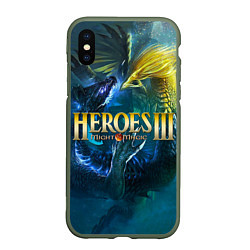 Чехол iPhone XS Max матовый Heroes of Might and Magic, цвет: 3D-темно-зеленый