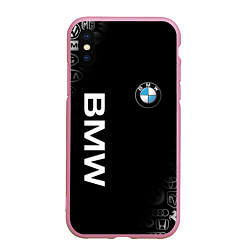 Чехол iPhone XS Max матовый BMW, цвет: 3D-розовый