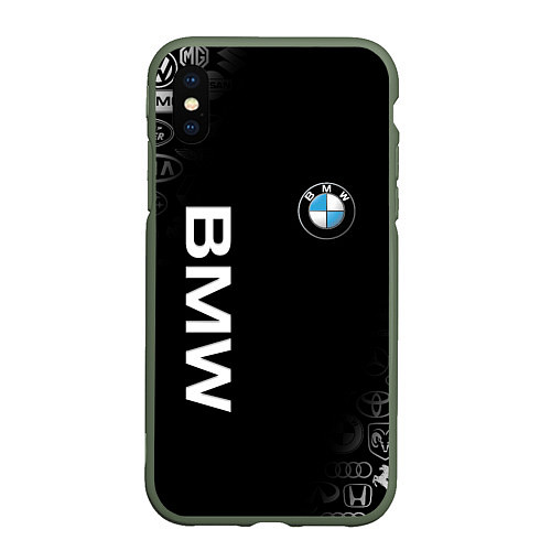 Чехол iPhone XS Max матовый BMW / 3D-Темно-зеленый – фото 1