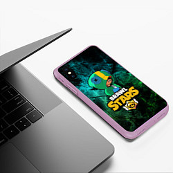 Чехол iPhone XS Max матовый Brawl Stars, цвет: 3D-сиреневый — фото 2