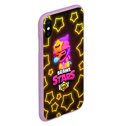 Чехол iPhone XS Max матовый Brawl Stars Sandy, цвет: 3D-сиреневый — фото 2
