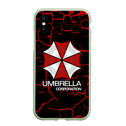 Чехол iPhone XS Max матовый UMBRELLA CORP / 3D-Салатовый – фото 1