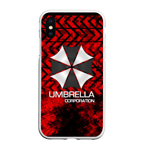 Чехол iPhone XS Max матовый UMBRELLA CORP / 3D-Белый – фото 1