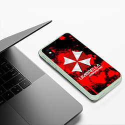 Чехол iPhone XS Max матовый UMBRELLA CORP, цвет: 3D-салатовый — фото 2