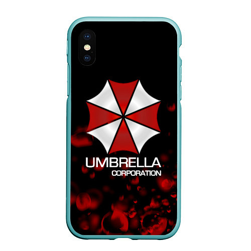 Чехол iPhone XS Max матовый UMBRELLA CORP / 3D-Мятный – фото 1