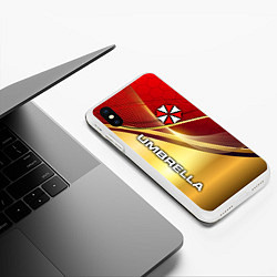 Чехол iPhone XS Max матовый UMBRELLA CORPORATION, цвет: 3D-белый — фото 2