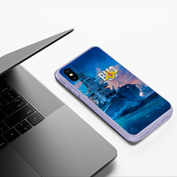 Чехол iPhone XS Max матовый ВМФ, цвет: 3D-светло-сиреневый — фото 2