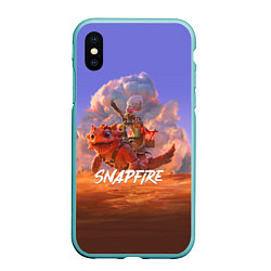 Чехол iPhone XS Max матовый Snapfire, цвет: 3D-мятный