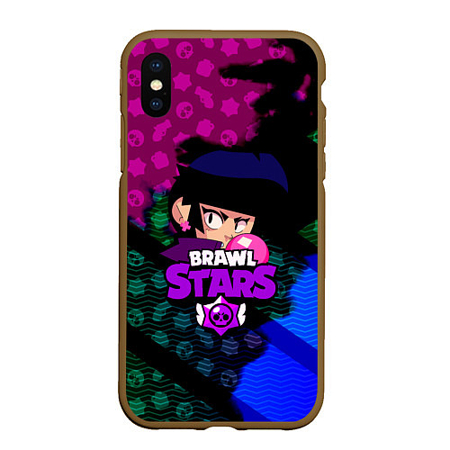 Чехол iPhone XS Max матовый BRAWL STARS BIBI / 3D-Коричневый – фото 1