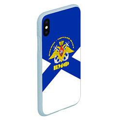 Чехол iPhone XS Max матовый Военно - морской флот, цвет: 3D-голубой — фото 2