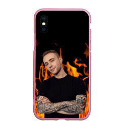 Чехол iPhone XS Max матовый Егор Крид, цвет: 3D-розовый