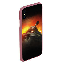 Чехол iPhone XS Max матовый Tank, цвет: 3D-малиновый — фото 2