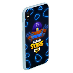 Чехол iPhone XS Max матовый Brawl Stars Darryl, цвет: 3D-голубой — фото 2