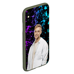 Чехол iPhone XS Max матовый Егор Крид, цвет: 3D-темно-зеленый — фото 2