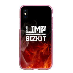 Чехол iPhone XS Max матовый LIMP BIZKIT, цвет: 3D-розовый