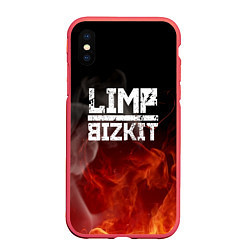 Чехол iPhone XS Max матовый LIMP BIZKIT, цвет: 3D-красный