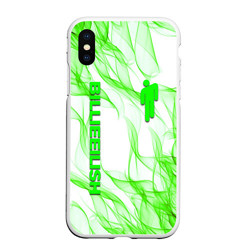 Чехол iPhone XS Max матовый BILLIE EILISH / 3D-Белый – фото 1