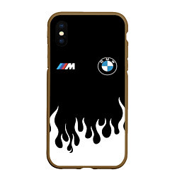 Чехол iPhone XS Max матовый BMW БМВ, цвет: 3D-коричневый