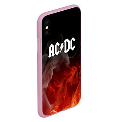 Чехол iPhone XS Max матовый AC DC, цвет: 3D-розовый — фото 2