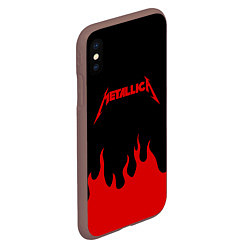 Чехол iPhone XS Max матовый METALLICA, цвет: 3D-коричневый — фото 2