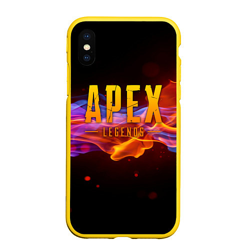 Чехол iPhone XS Max матовый APEX LEGENDS / 3D-Желтый – фото 1