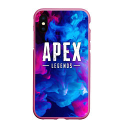 Чехол iPhone XS Max матовый APEX LEGENDS, цвет: 3D-малиновый