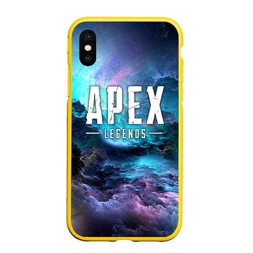 Чехол iPhone XS Max матовый APEX LEGENDS / 3D-Желтый – фото 1