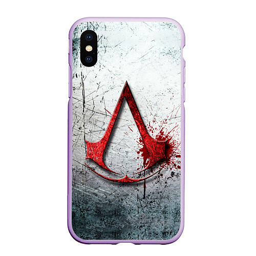 Чехол iPhone XS Max матовый Assassins Creed / 3D-Сиреневый – фото 1