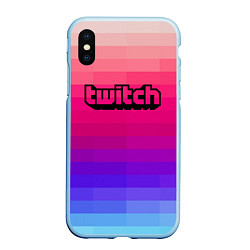 Чехол iPhone XS Max матовый TWITCH, цвет: 3D-голубой