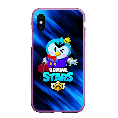 Чехол iPhone XS Max матовый BRAWL STARS MRP / 3D-Фиолетовый – фото 1