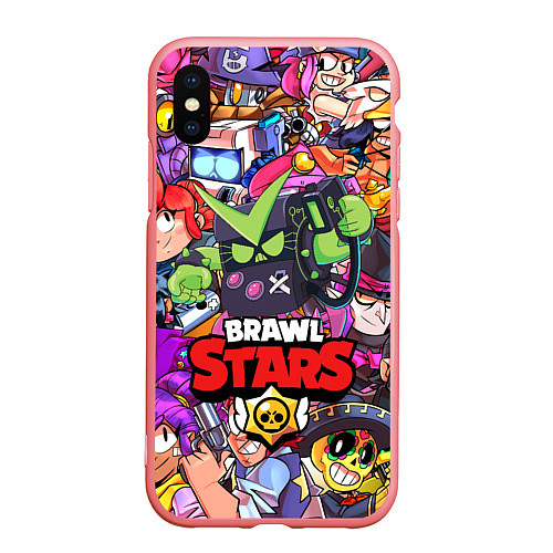 Чехол iPhone XS Max матовый BRAWL STARS VIRUS 8-BIT / 3D-Баблгам – фото 1