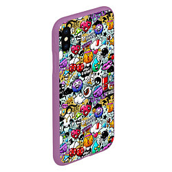 Чехол iPhone XS Max матовый Stickerboom, цвет: 3D-фиолетовый — фото 2