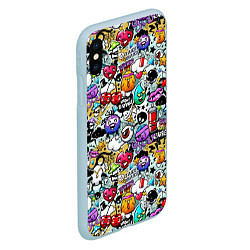 Чехол iPhone XS Max матовый Stickerboom, цвет: 3D-голубой — фото 2