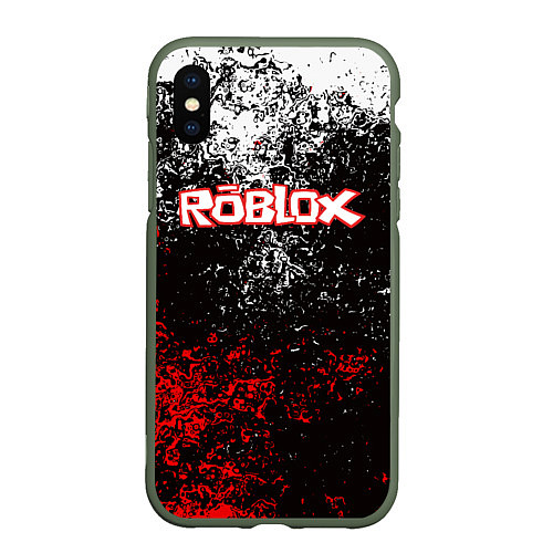 Чехол iPhone XS Max матовый ROBLOX / 3D-Темно-зеленый – фото 1