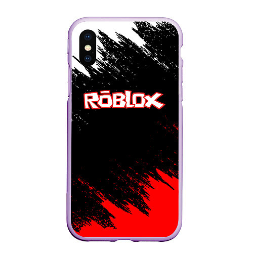 Чехол iPhone XS Max матовый ROBLOX / 3D-Сиреневый – фото 1