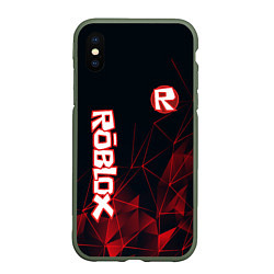 Чехол iPhone XS Max матовый ROBLOX, цвет: 3D-темно-зеленый