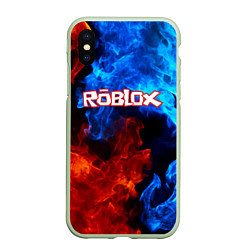 Чехол iPhone XS Max матовый ROBLOX, цвет: 3D-салатовый