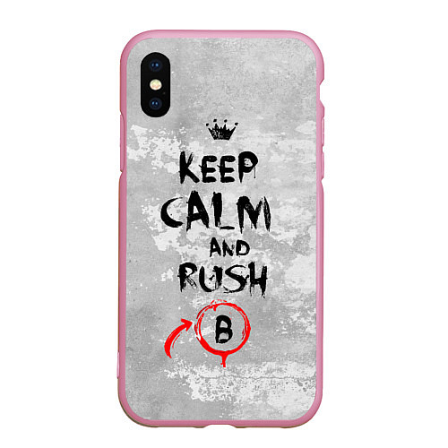 Чехол iPhone XS Max матовый Rush B / 3D-Розовый – фото 1