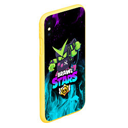 Чехол iPhone XS Max матовый BRAWL STARS VIRUS 8-BIT, цвет: 3D-желтый — фото 2