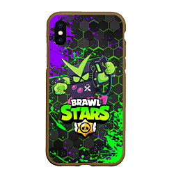 Чехол iPhone XS Max матовый BRAWL STARS VIRUS 8-BIT