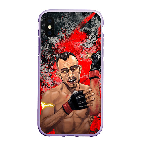 Чехол iPhone XS Max матовый Tony Ferguson / 3D-Светло-сиреневый – фото 1