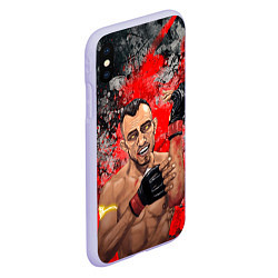 Чехол iPhone XS Max матовый Tony Ferguson, цвет: 3D-светло-сиреневый — фото 2