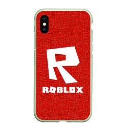 Чехол iPhone XS Max матовый Roblox, цвет: 3D-салатовый