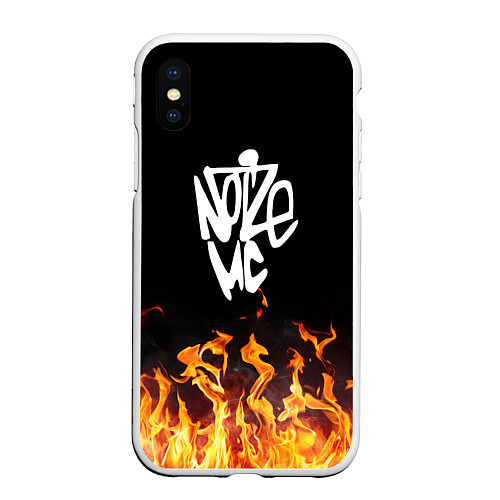 Чехол iPhone XS Max матовый Noize MC / 3D-Белый – фото 1