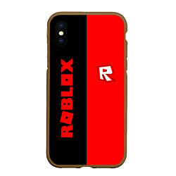 Чехол iPhone XS Max матовый ROBLOX, цвет: 3D-коричневый