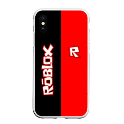 Чехол iPhone XS Max матовый ROBLOX, цвет: 3D-белый