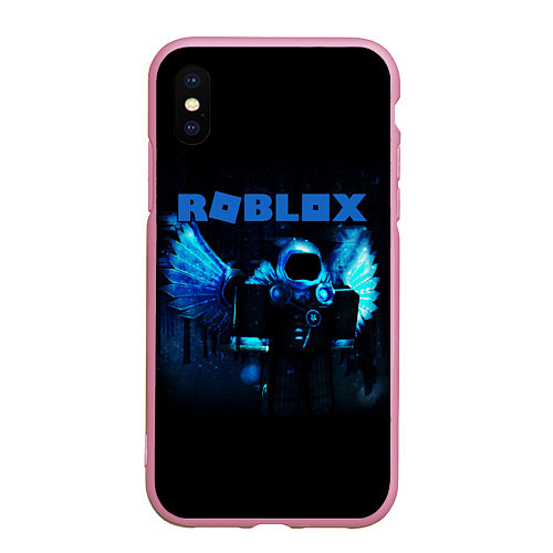 Чехол iPhone XS Max матовый ROBLOX / 3D-Розовый – фото 1