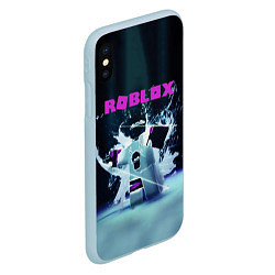 Чехол iPhone XS Max матовый ROBLOX, цвет: 3D-голубой — фото 2